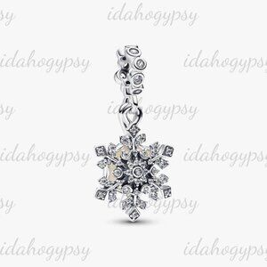 Pandora Opalescent Snowflake Double Dangle Charm